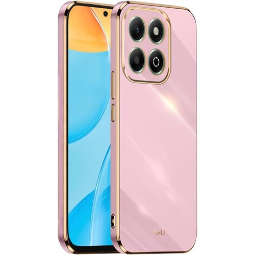 KAL-Coque Pour Honor 200 Smart/Honor X7C (6.8"" Inches), Étui En Tpu Souple En Silicone, Design De Cadre De Galvanoplastie - Violet