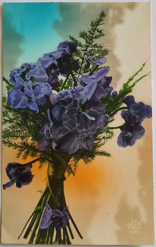 Carte Postale Ancienne, France, Bouquet De Fleurs, Violettes
