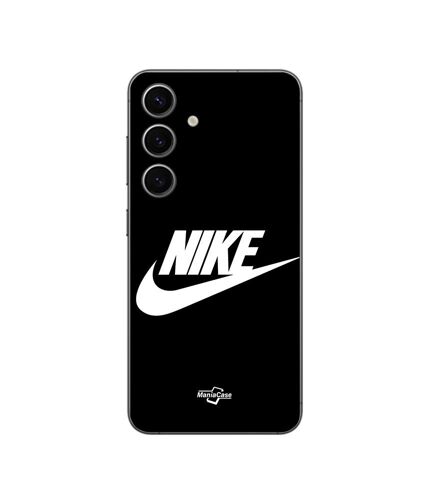 Coque Samsung Galaxy S24 Plus Nike Logo Blanc Front Noir