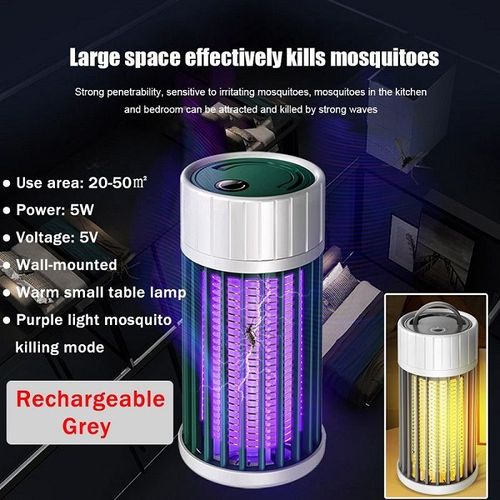Lampe Anti-moustique, piège à mouches, lumière bionique violette, lutte antiparasitaire, pour tuer les moustiques domestiques, fournitures Recharge Grey