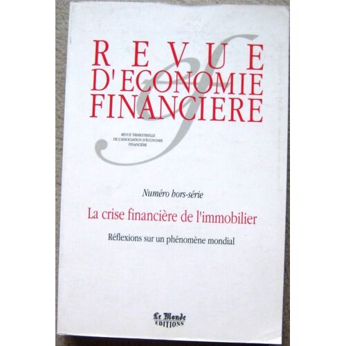 Revue D Economie Financiere Hors Serie