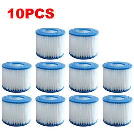 Lot de 10 Filtres Piscine Type VI - Cartouches de Rechange Compatibles Intex, Bestway Lay-Z-Spa, Taille Flowclear VI, Filtration Spa