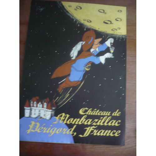 Affiche / Poster : Château Monbazillac - Périgord France - Dimension 70x50 -