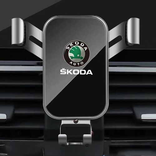 Noir-Skoda - Fabia ¿ Support De Téléphone Portable Pour Voiture, Pour Grille D'aération, Haut De Gamme, Pour Skoda Octavia A5 A7, Rapid Superb Yeti