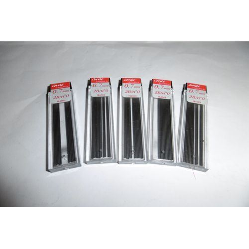Étui De 12 Mines 0.7mm " 2b N° 0 " Pour Tous Porte Mines 0.7mm  Conte Criterium 7007 Lot De 5 Étuis