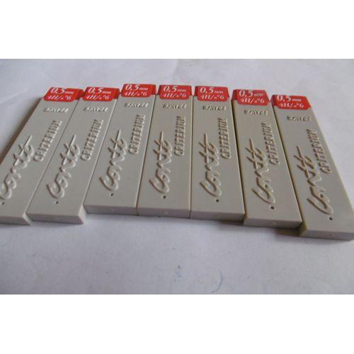 Étui De 12 Mines 0.5mm " 4h N° 6 " Pour Tous Porte Mines 0.5mm Conte Criterium Lot De 7 Étuis