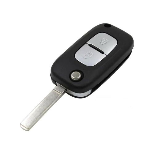 Coque De Clé Noire 2 Boutons Compatible Renault Clio 3, Kangoo 2, Master 3, Modus, Twingo 2, Wind ¿ Remplacement Clé Détériorée
