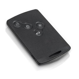 Coque De Clé 4 Boutons Compatible Renault Captur, Clio 4, Laguna 3, Megane 3, Scenic 3, Trafic 3, Zoe - Carte De Démarrage