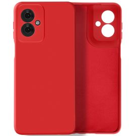Coque Pour Motorola Moto G55 Semi-Rigide Soft-Touch Anti-Traces Rouge