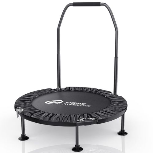 Trampoline De Jardin - Trampoline De Fitness - Trampoline Avec Poignée Ø101.5 Cm - Hauteur Réglable
