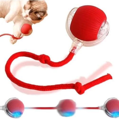Balle Interactive Pour Chien - Prumya - Jouet Intelligent - Rouge - Résistant Aux Morsures - Intérieur