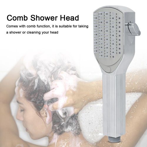 HJLIAN Pommeau de douche a main en plastique chrome, leger et durable, econome en eau