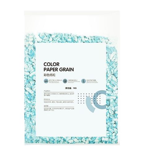 Hjlian Papier Absorbant Pour Litiere De Hamster, Deodorant, Colore, Pour Petits Animaux, Grain De Papier Pour Hamster, Petit Animal, Bleu Macca