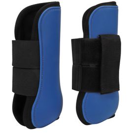 Hjlian Paire De Guetres Pour Chevaux, Coque En Pu, Guetres Securisees En Neoprene Pour Tendons De Cheval, Pour Competition Equestre, Pattes Avant Bleues, Taille M