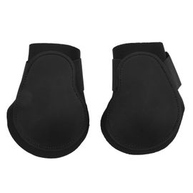 Lot De 2 Guetres De Protection Pour Pattes De Cheval, Coque En Pu, Elastiques, Absorbant Les Chocs, Pour L'equitation, Pattes Arriere Noires, Taille M
