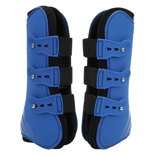 Lot De 2 Guetres Avant Pour Cheval, Coque En Pu, Guetres Tendineuses Pour Chevaux, Pour Saut, Course, Sport, Pattes Avant Bleues, Taille M