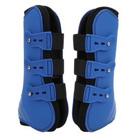 Hjlian Lot De 2 Guetres Avant Pour Cheval, Coque En Pu, Guetres Tendineuses Pour Chevaux, Pour Saut, Course, Sport, Pattes Avant Bleues, Taille L
