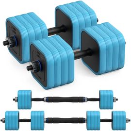 Haltères Réglables 40 Kg 4 En 1 Merach, Tige Ergonomique, Sécurité Renforcée, Silencieux, Parfait Pour Entraînement Intensif