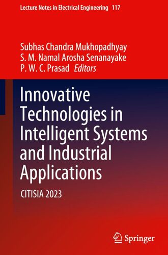 Innovative Technologies In Intelligent Systems And Industrial Applications