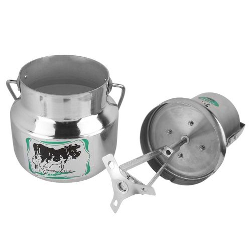 HJLIAN Separateur de creme de ferme 3 L, melangeur de lait, acier inoxydable, alliage d'aluminium, UE 220-240 V