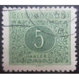 Tchecoslovaquie Taxe N°79 Dentelé 12,5 Oblitéré