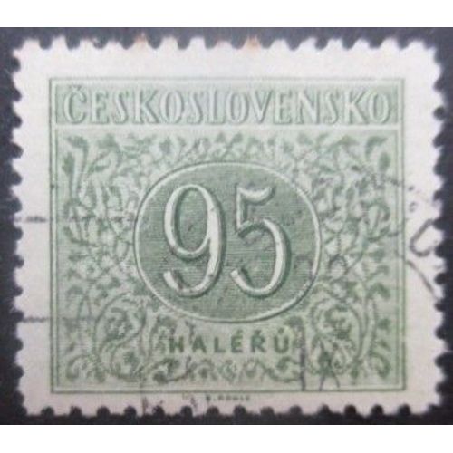 Tchecoslovaquie Taxe N°84 Dentelé 12,5 Oblitéré