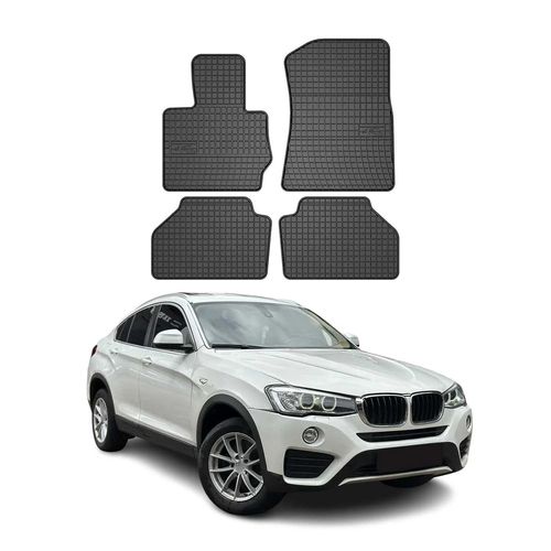Omac Tapis De Sol Pour Bmw X4 F26 2014-2018 Noir En Caoutchouc