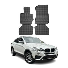 Omac Tapis De Sol Pour Bmw X4 F26 2014-2018 Noir En Caoutchouc