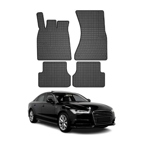 Omac Tapis De Sol Pour Audi A6 C7 2011-2018 Noir En Caoutchouc