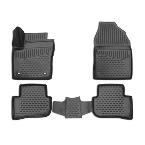 Omac Tapis De Sol Pour Toyota C-Hr 2016-2024 En Caoutchouc Noir