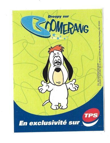 Autocollant Droopy Boomerang
