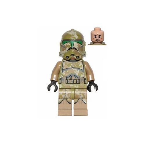 LEGO Star Wars Episode 3 Clone Trooper, 41st Elite Corps (Phase 2) - Kashyyyk Camouflage, Scowl sw0519 du set 75035 75142