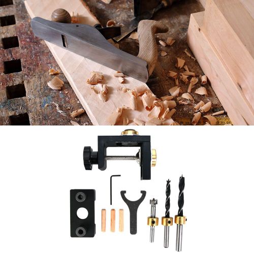 Gabarit de percage 3 en 1 pour chevilles, localisateur de trous, outil de travail du bois (type A)