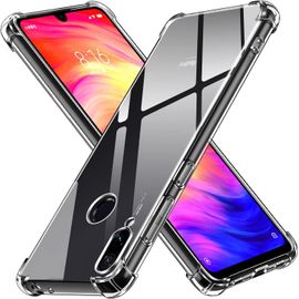Coque Pour Xiaomi Redmi Note 7, Ultra Transparent Étui De Protection En Silicone Antichoc Avec Coins Renforcés, Clair Mince Souple Tpu Bumper Housse