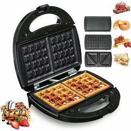 Machine Croque Monsieur Gaufrier 3 en 1 Panini Sandwich Grill 750W