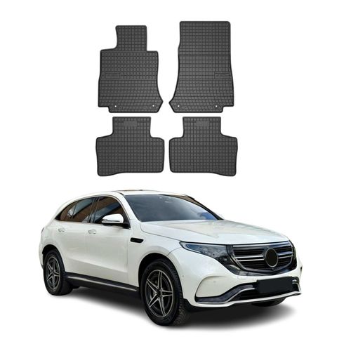 Tapis De Sol Pour Mercedes Eqc 2019-2022 Caoutchouc Noir