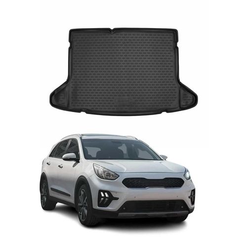 Omac Tapis De Coffre Pour Kia Niro Hybrid 2016-2022 Caoutchouc Noir