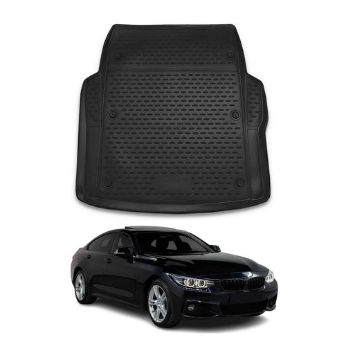 Omac Tapis De Coffre Pour Bmw Serie 4 F32 2013-2020 En Caoutchouc Tpe Noir