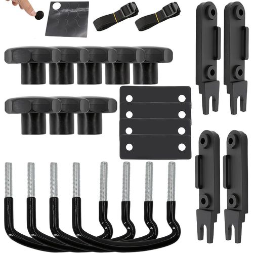 Fixation De Coffre De Toit En U, 4 Jeux De Supports De Coffre De Toit, Pinces À Boulons En U De 85 Mm Avec 8 Écrous De Sécurité Et 2 Bandages Autocollants Ronds, Boulons En U Unive[Rou5242736]