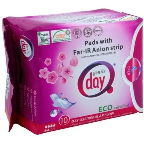 Pads With Far-Ir Anion Strip Podpaski Higieniczne Na Dzie¿ Z Paskiem Anionowym Eco 10szt 