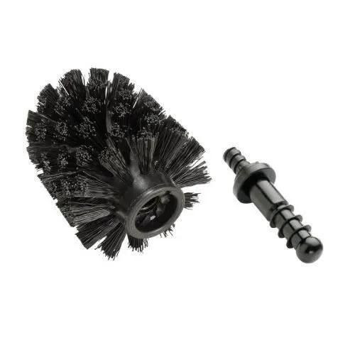 WENKO Tête de Brosse WC noire de rechange pour porte-brosse WC, avec adaptateur, Polypropylène, Ø 8 cm, noir
