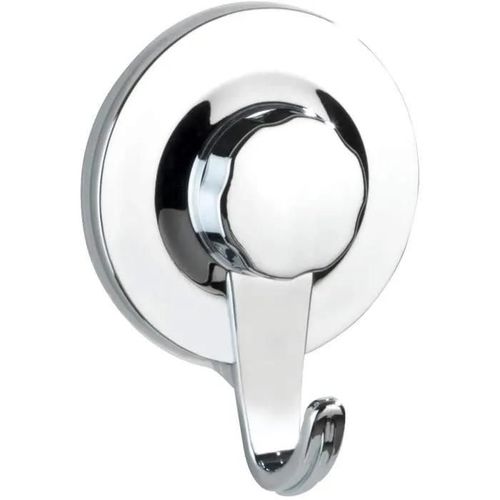 Crochet porte serviette - WENKO - Valenza - Fixation sans perçage - Plastique - Chromée