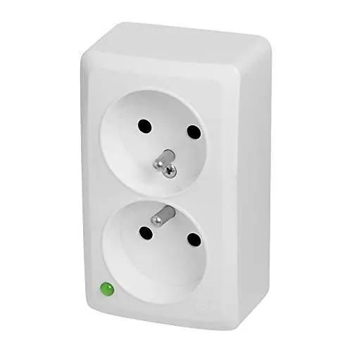 Double Jack - Berg - 3743-00 - 16A - 2P+T - Prêt à poser - Blanc