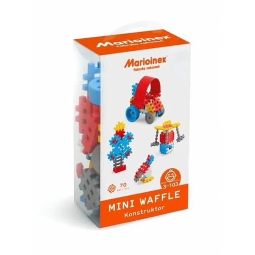 MARIOINEX 902806 MINI GAUFRE, LOT DE 70 PIÈCES CONSTRUCTOR BOY, MULTIC