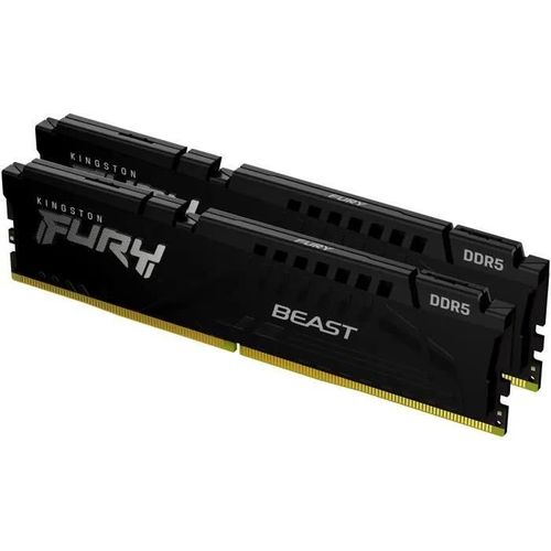 Kingston FURY Beast - DDR5 - kit - 16 Go: 2 x 8 Go - DIMM 288 broches - 5200 MHz / PC5-41600 - CL40 - 1.25 V - mémoire sans tampon - on-die ECC