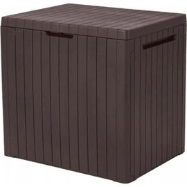 Coffre De Jardin Boîte De Rangement 113 L City Storage Box Marron