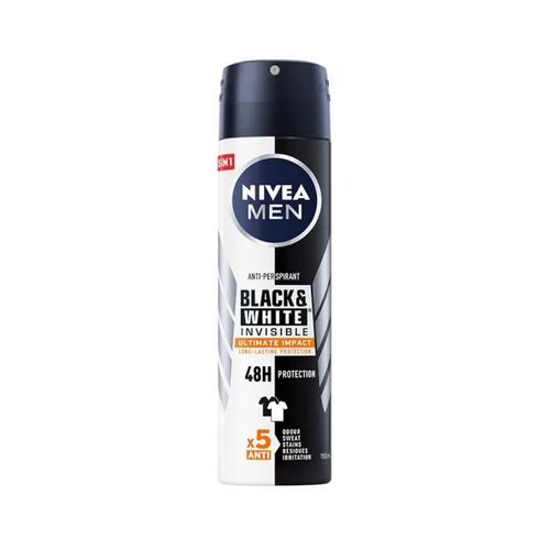 Déodorant - Nivea - Noir&blanc Invisible Impact Ultime - 150ml - Protection Longue Durée - Invisible Sur La Peau 