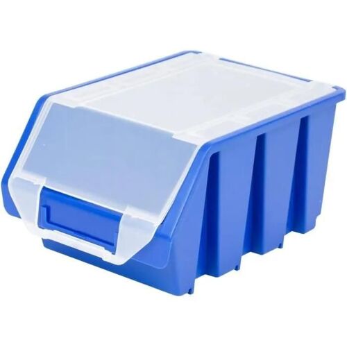 Boîte Empilable Caisse de Pile Boîte à Encastrement Ergobox avec Couvercle Gr. 3 Blaulager