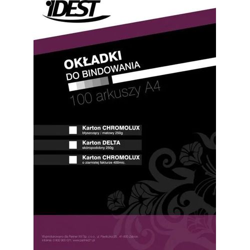 Couvertures De Reliure - Idest - 408041 - A4 250g - Rouge - 100 Pcs