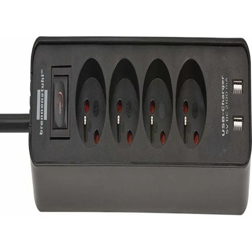 Multiprise Brennenstuhl - 1153244006 - Multiprise Ecolor 4 prises 1,5 m noir ()